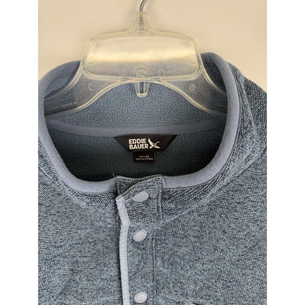 Eddie Bauer Men's Sweater Fleece Pullover Size extra Large Long Sleeve Blue - Picture 4 of 8